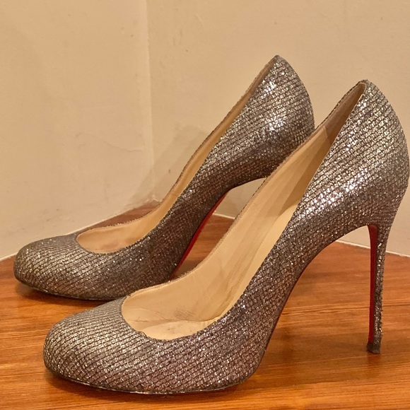 Christian Louboutin Shoes - Christian Louboutin Silver Fifi EU38.5